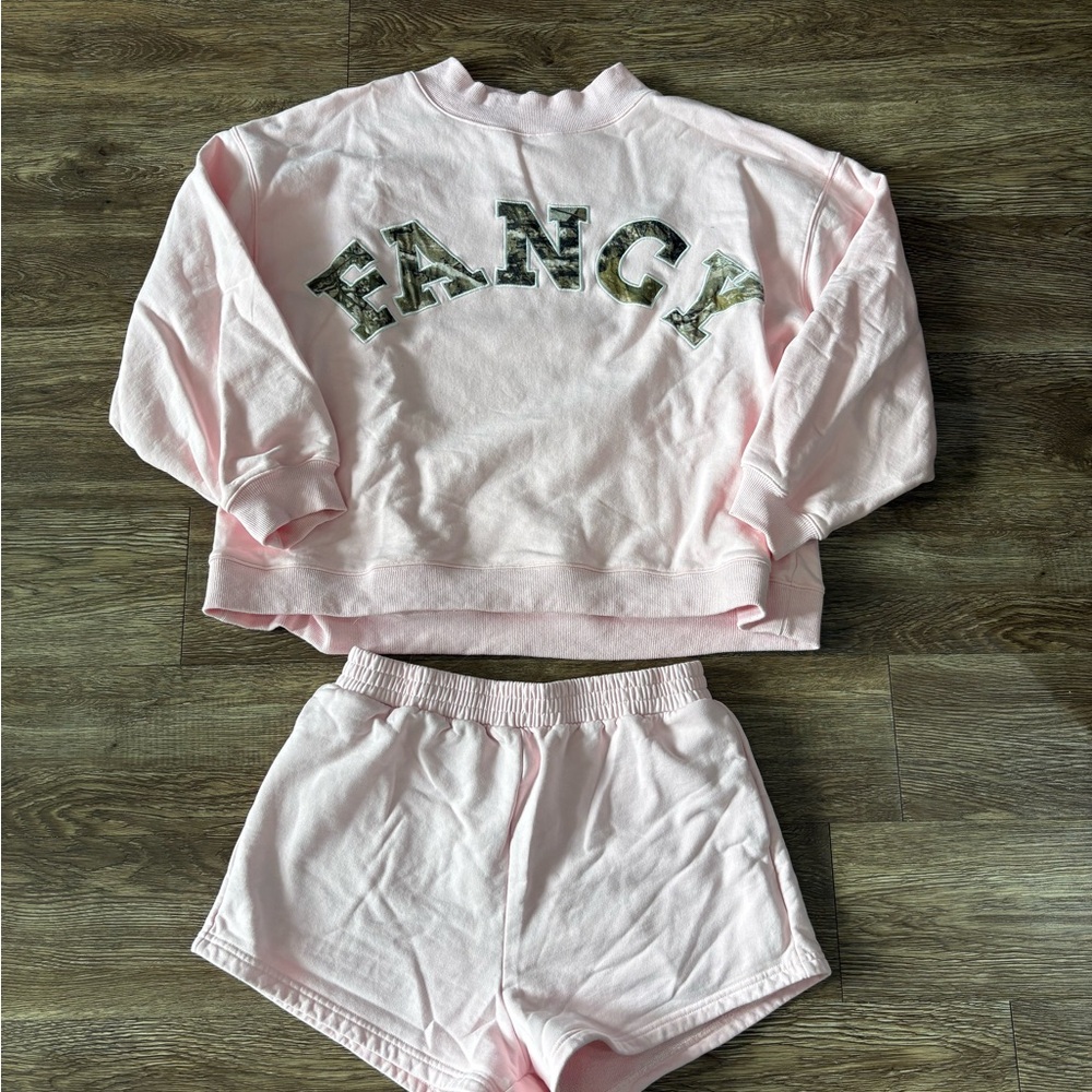 Fancy sweat short set